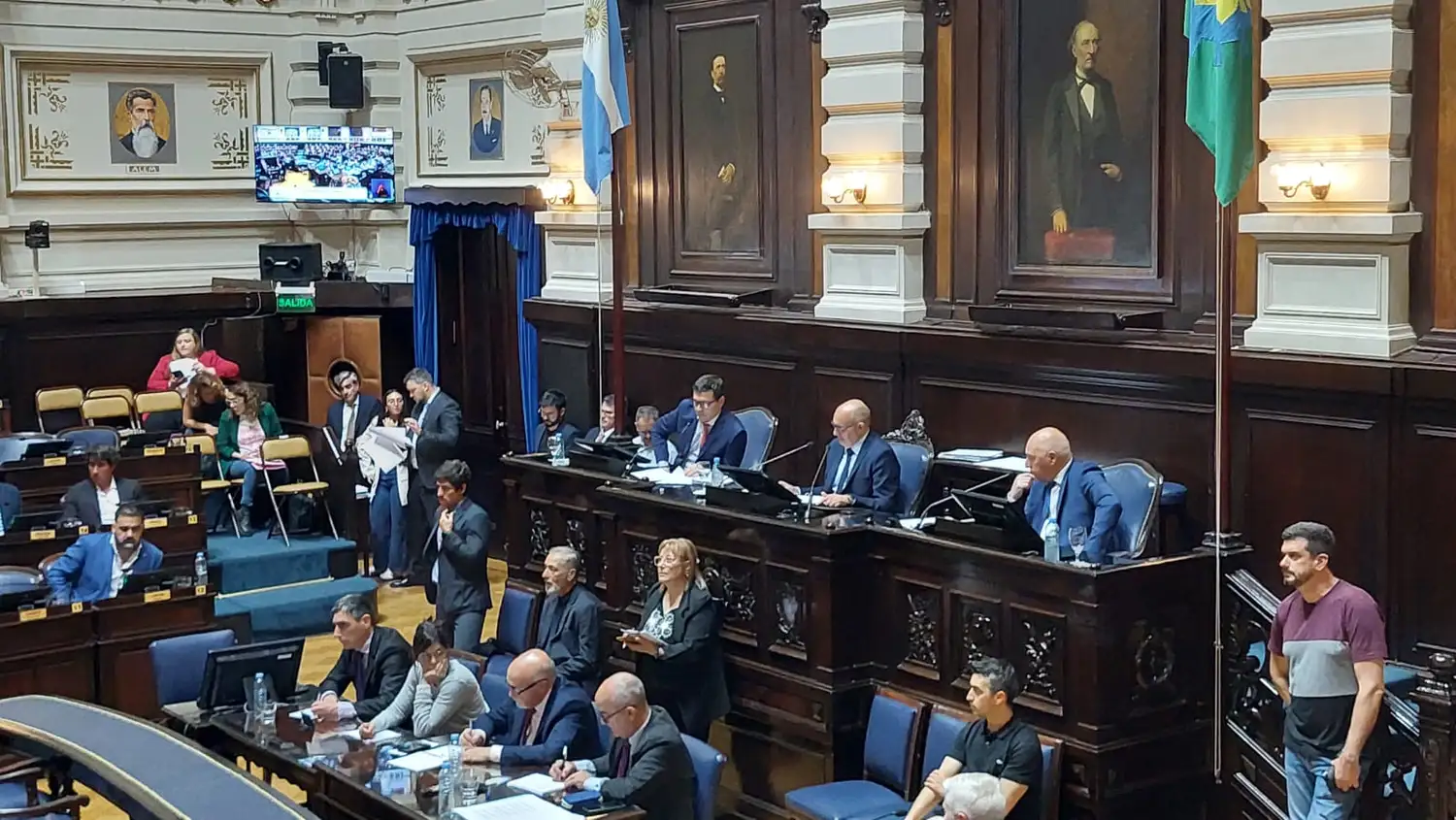 Alexis Guerrera, presidente de la Cámara de Diputados bonaerense, durante la sesión del 18 de septiembre de 2025.