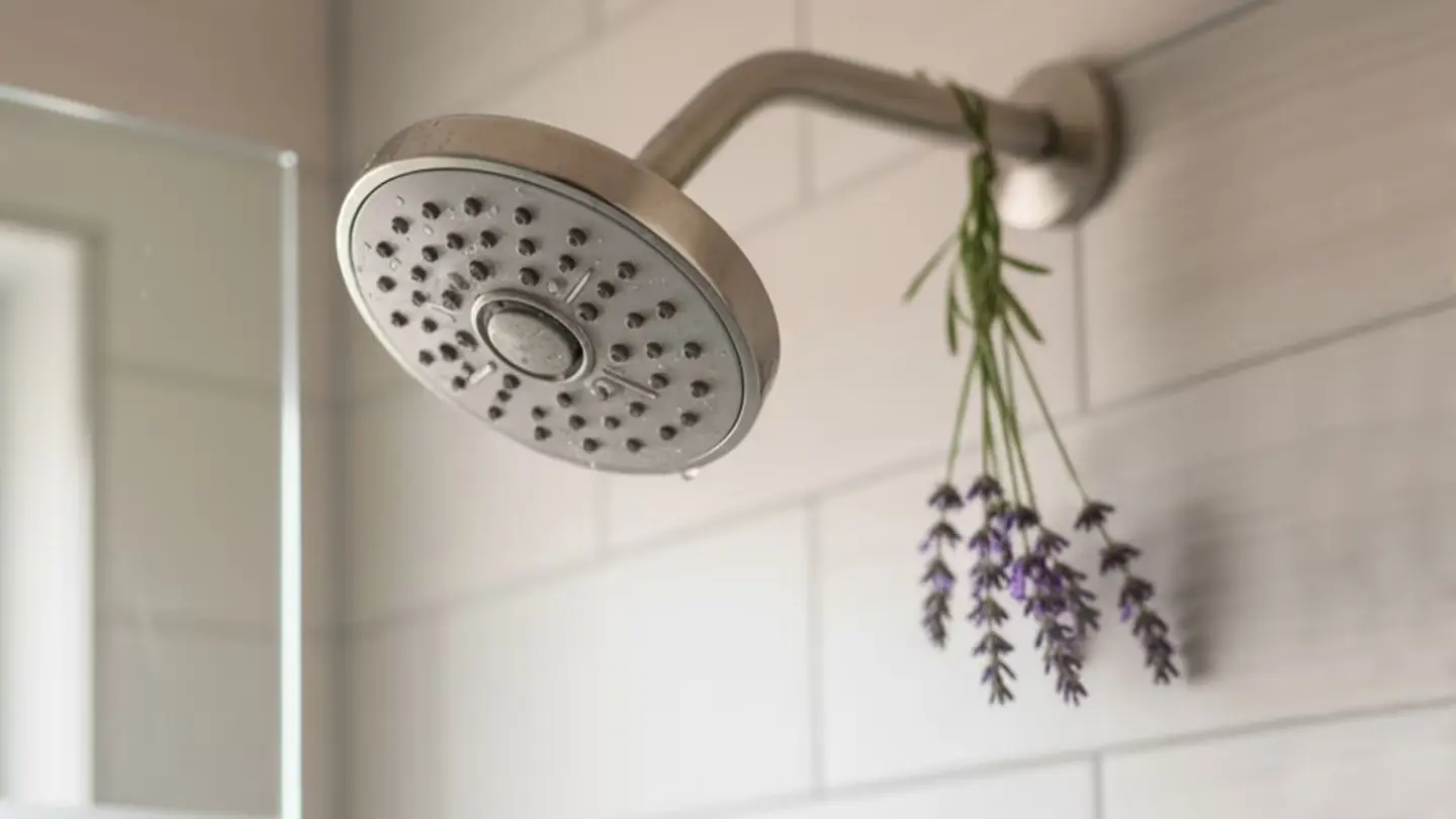 Pocos lo saben: para qué sirve colgar una ramita de lavanda en la ducha y qué beneficios tiene (Imagen ilustrativa generada con IA).