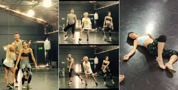 Juana Viale, lejos de su perro, ensaya para el Bailando en Chile