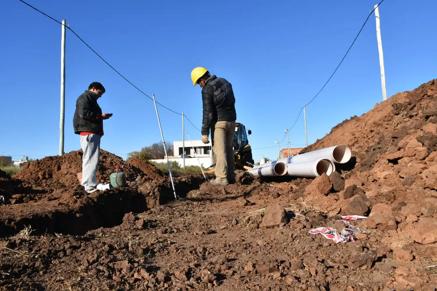 Trabajan en la Red Cloacal Norte
