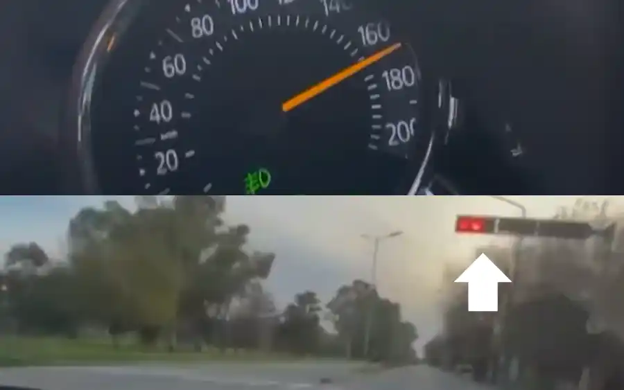 La nueva "Toretto" de Berisso: Se grabó manejando casi a 180 km/h y cruzando en rojo