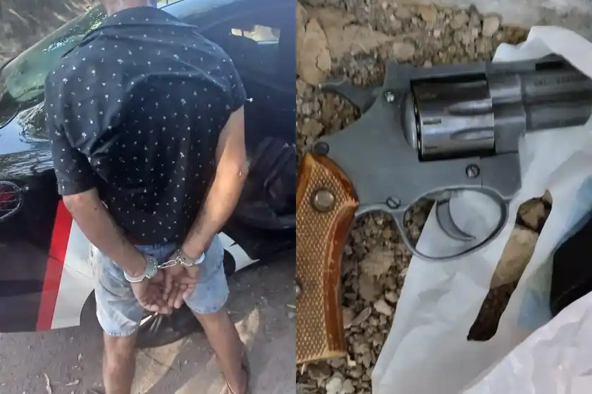 Delincuente armado detenido.