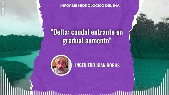 Creciente: el informe del INA prevé “aumento de caudales” en el delta