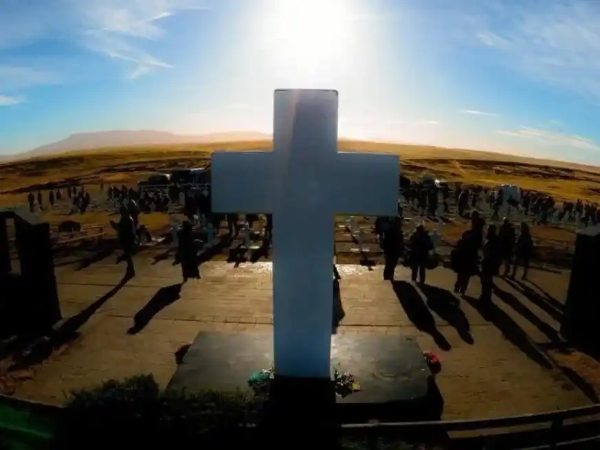 Cementerio de Darwin, en las islas Malvinas.