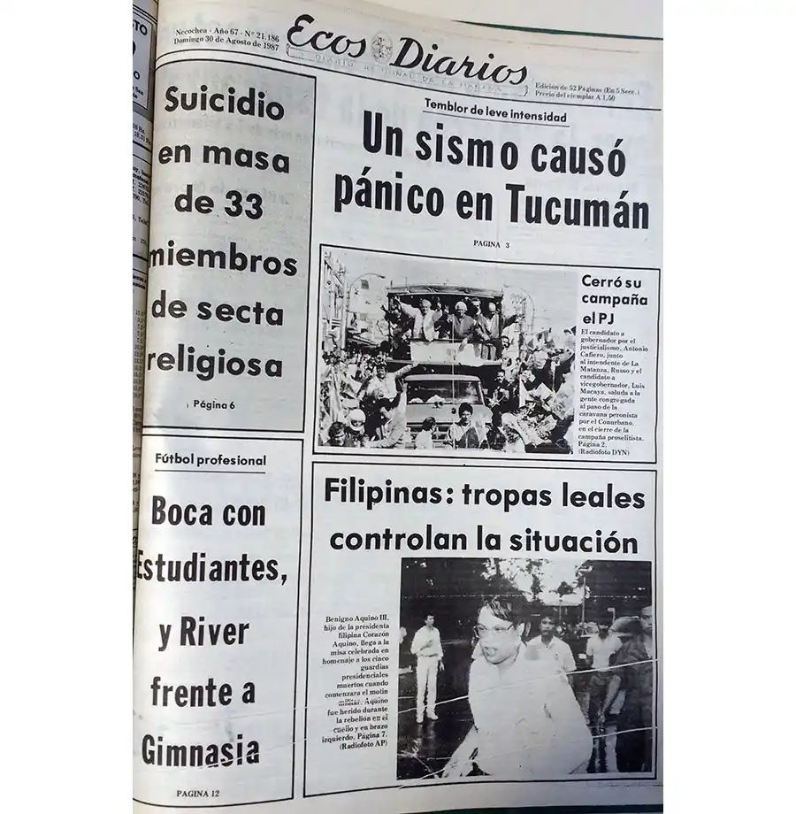 Domingo 30 de agosto de 1987