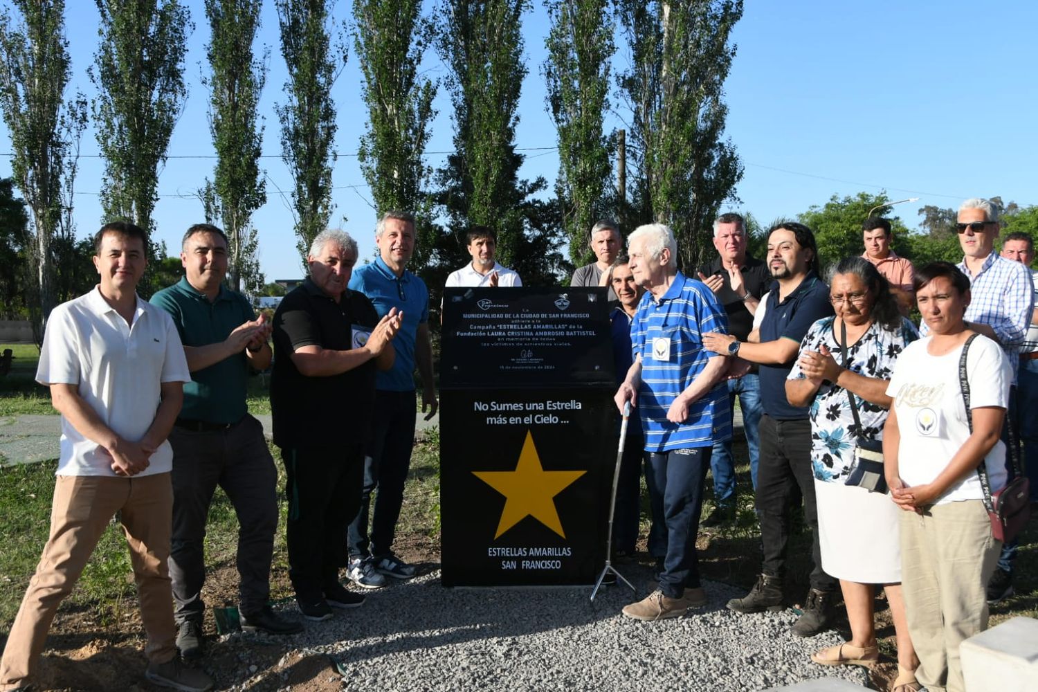 Estrellas Amarillas, el homenaje en la ciudad a las víctimas de accidentes de tránsito