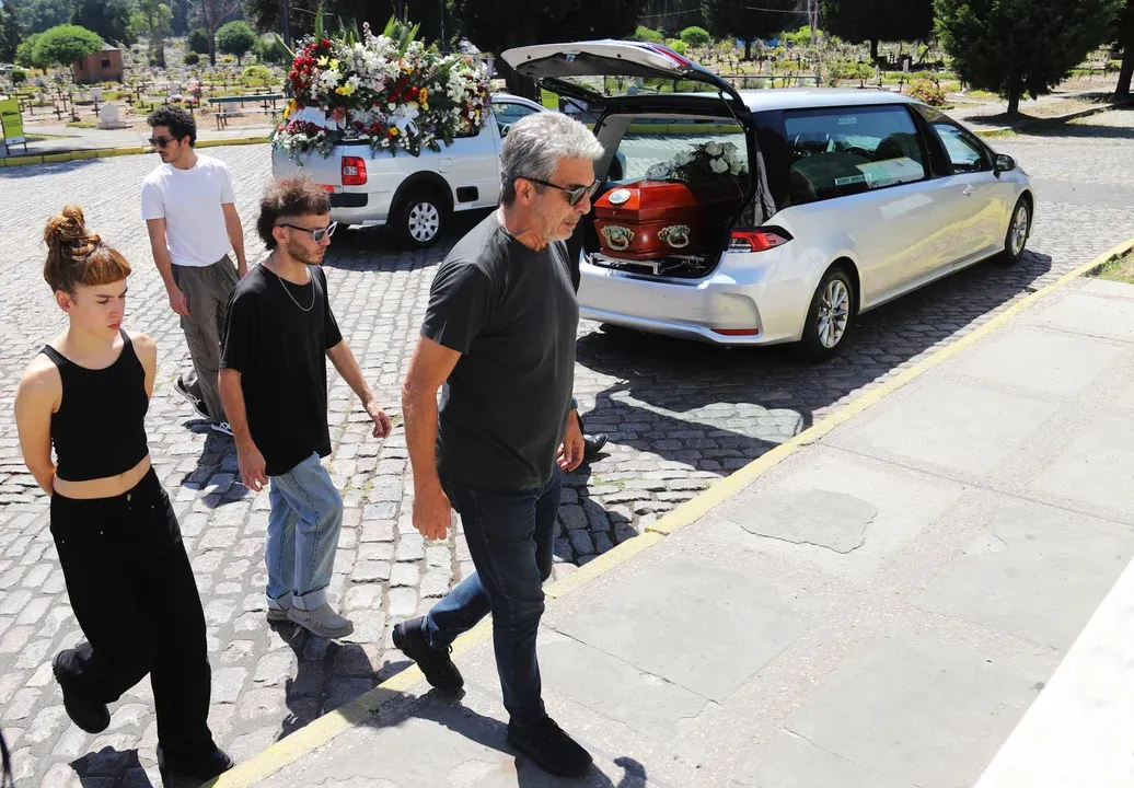 Ricardo Darín en el entierro de su hermana Alejandra/Fotografía: Daniel Vides, Agencia Noticias Argentinas