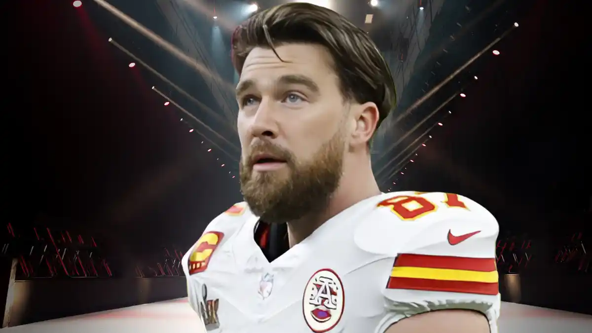 Travis Kalce sorprendió con su look para su llegada al Super Bowl