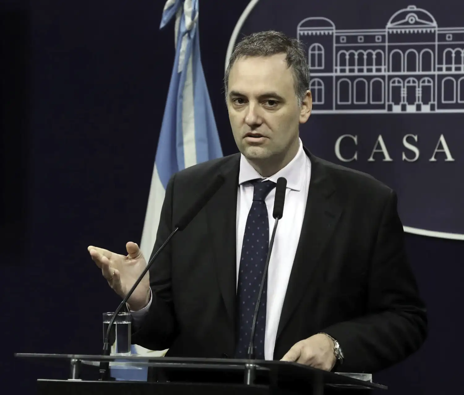 Manuel Adorni, vocero presidencial.