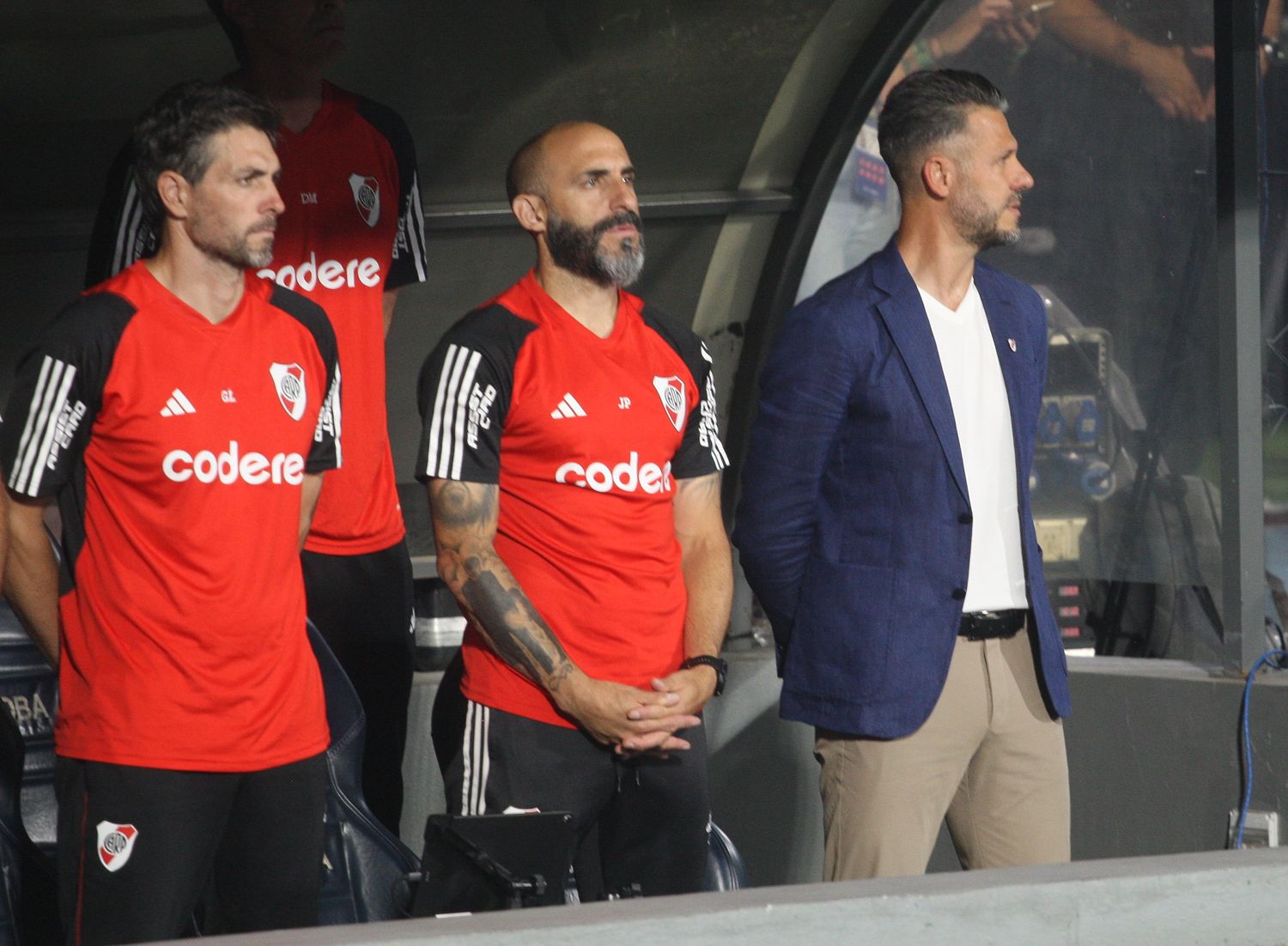 Lux, Pinola y Demichelis; parte del cuestionado cuerpo técnico de River.