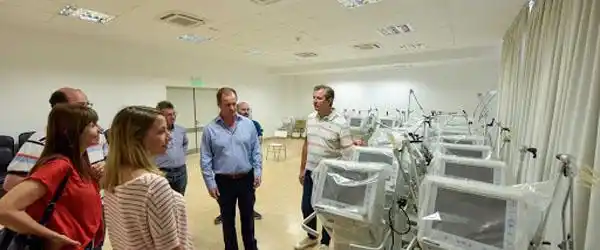 Bordet recorrió en Paraná uno de  los hospitales que se activan  para combatir al coronavirus