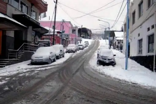 Nieva en Ushuaia en pleno verano