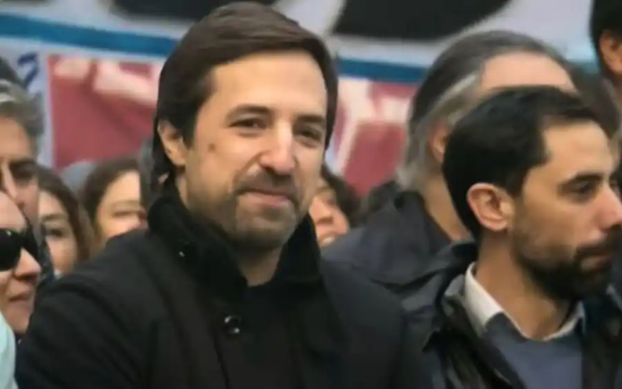 Nicolás Kreplak en la marcha junto a sindicalistas (ImagenTV)