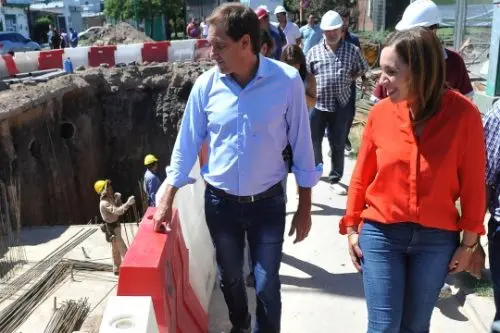 La Plata: Vidal recorrió obras hidráulicas que buscan evitar inundaciones