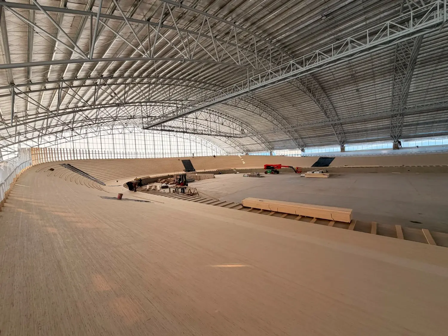 El velódromo de Rafaela superó el 92 % de avance y se acerca a su finalización