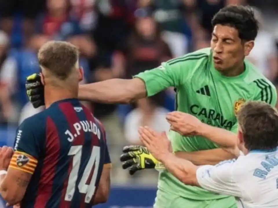 Andrada y su agresión a Pulido. Se espera una dura sanción para el arquero argentino. Foto: captura de pantalla