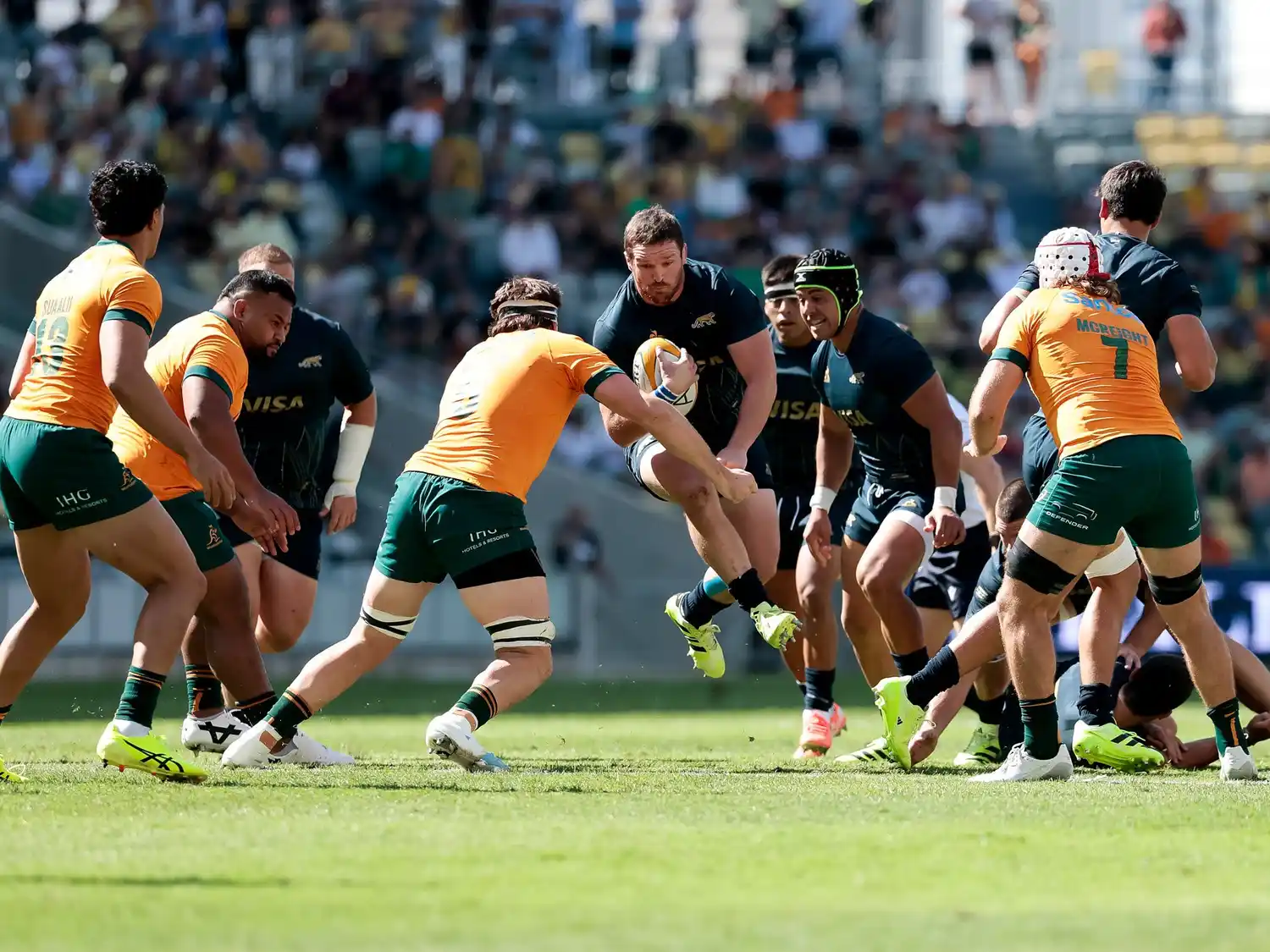 Los Pumas cedieron en el segundo tiempo.