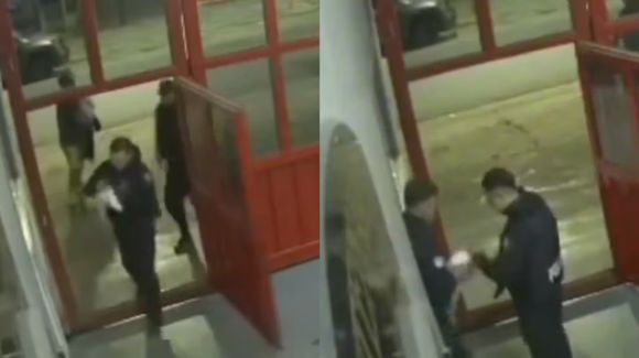El dramático momento en que un bombero salvó a una beba que se estaba ahogando