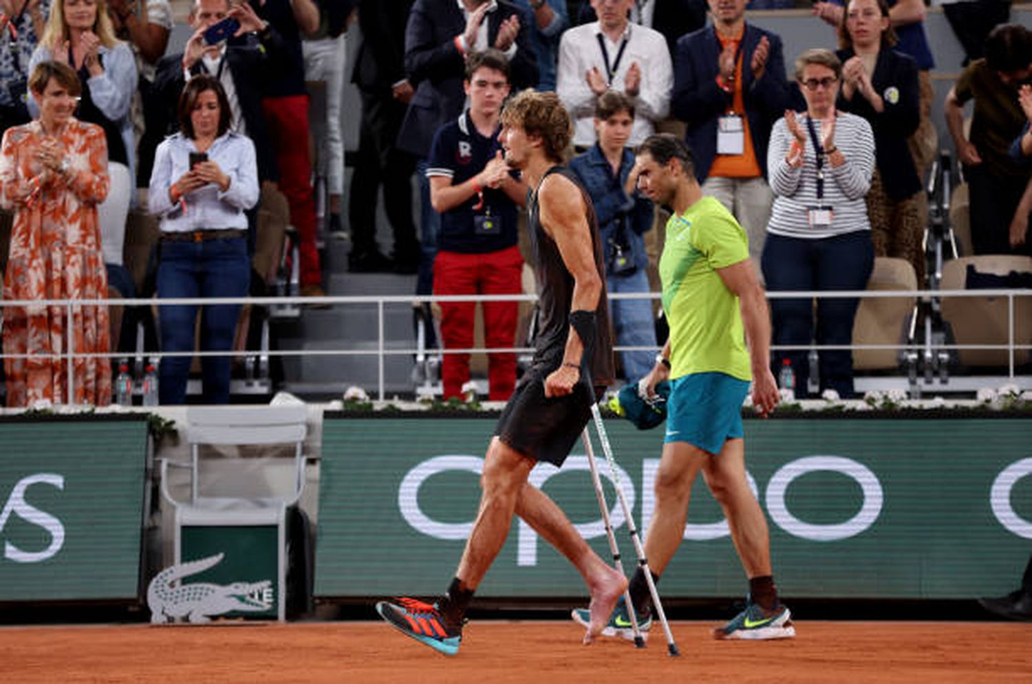 Nadal avanzó a la final tras el retiro por lesión de Zverev