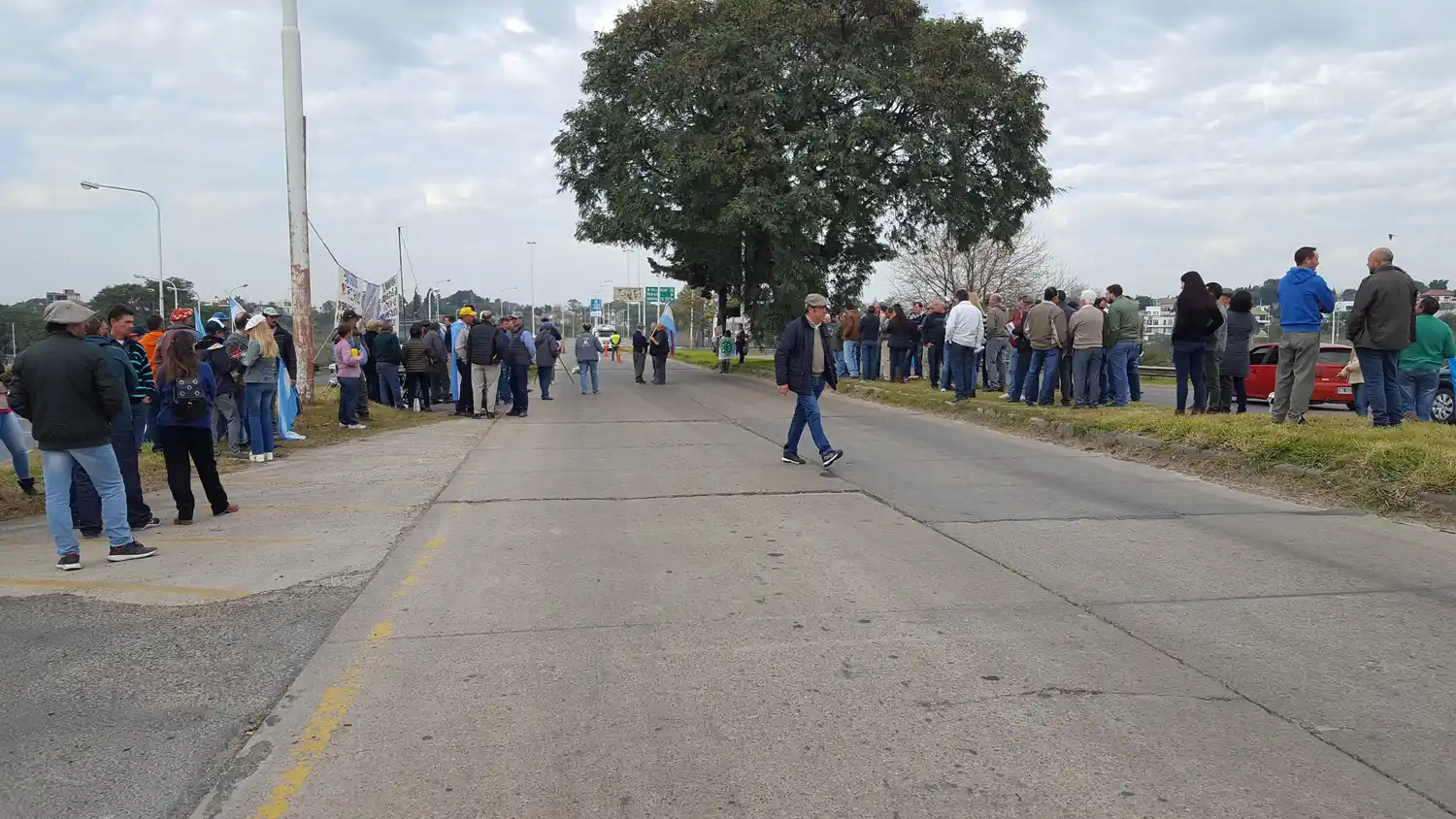Productores agropecuarios se movilizan en el Túnel Subfluvial