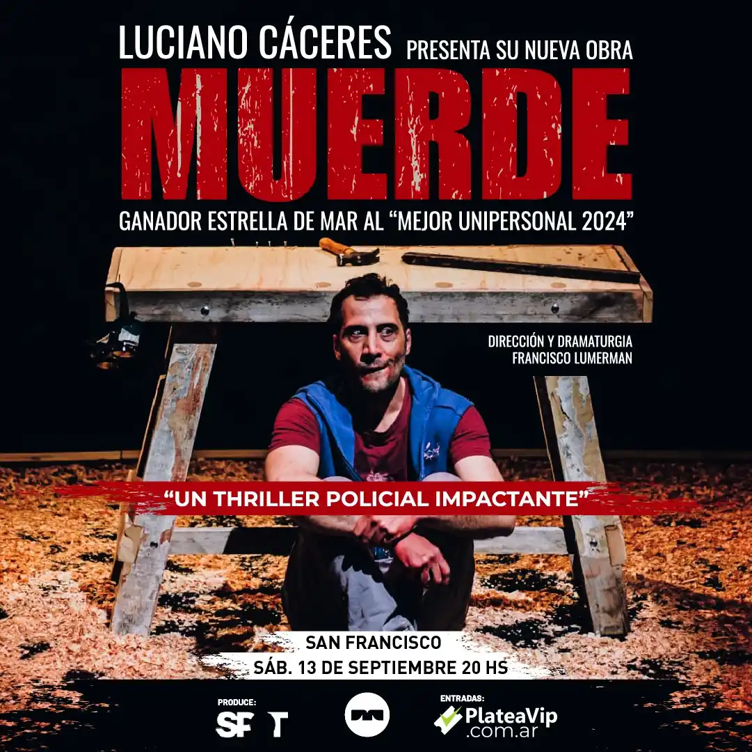 Luciano Caceres muerde