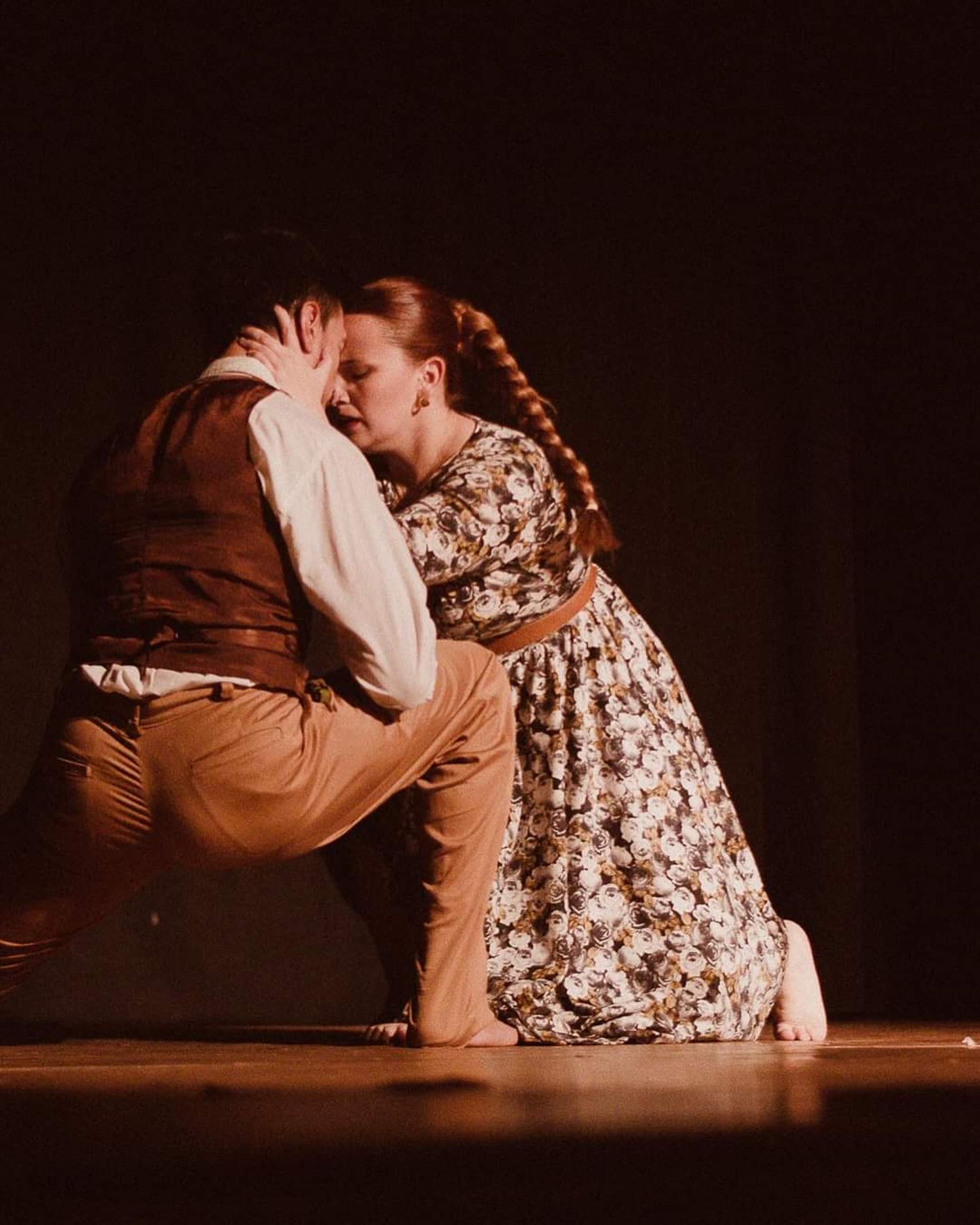 Lucía Rojas y Agustín Domínguez, los protagonistas de la obra.