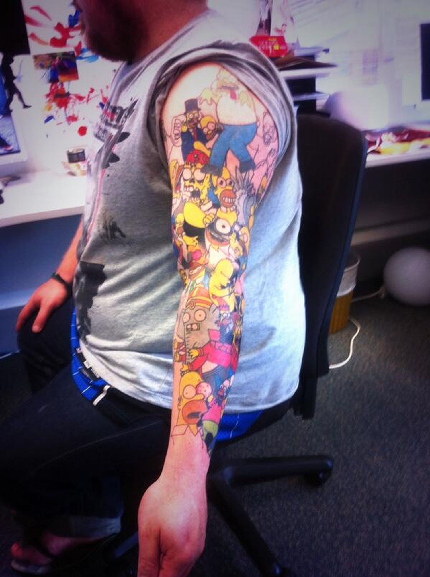 Fanatico de Los Simpson se tatuó 41 veces a Homero