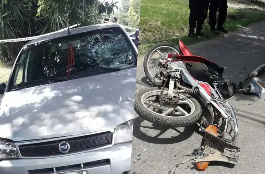 Una mujer murió tras un choque entre un auto y una moto en zona oeste