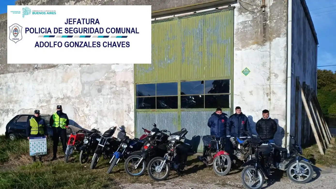 Fin de semana con múltiples secuestros de motos en Gonzales Chaves