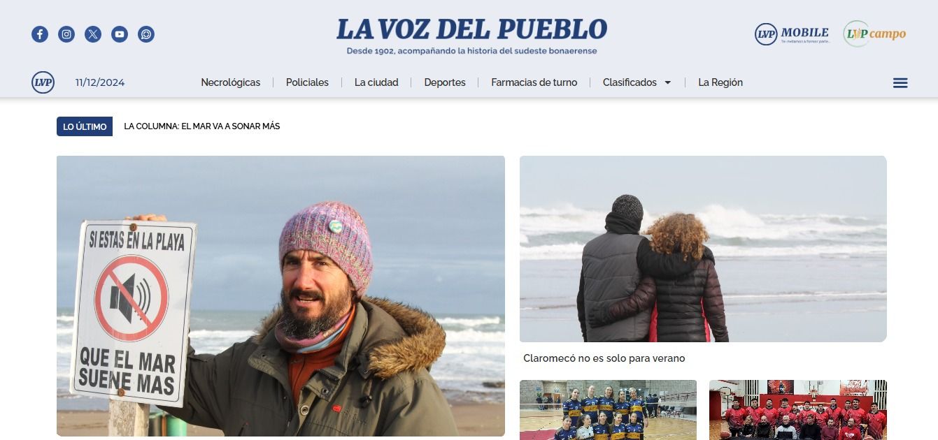 Por un rediseño, desde las 19 horas el sitio web estará inactivo