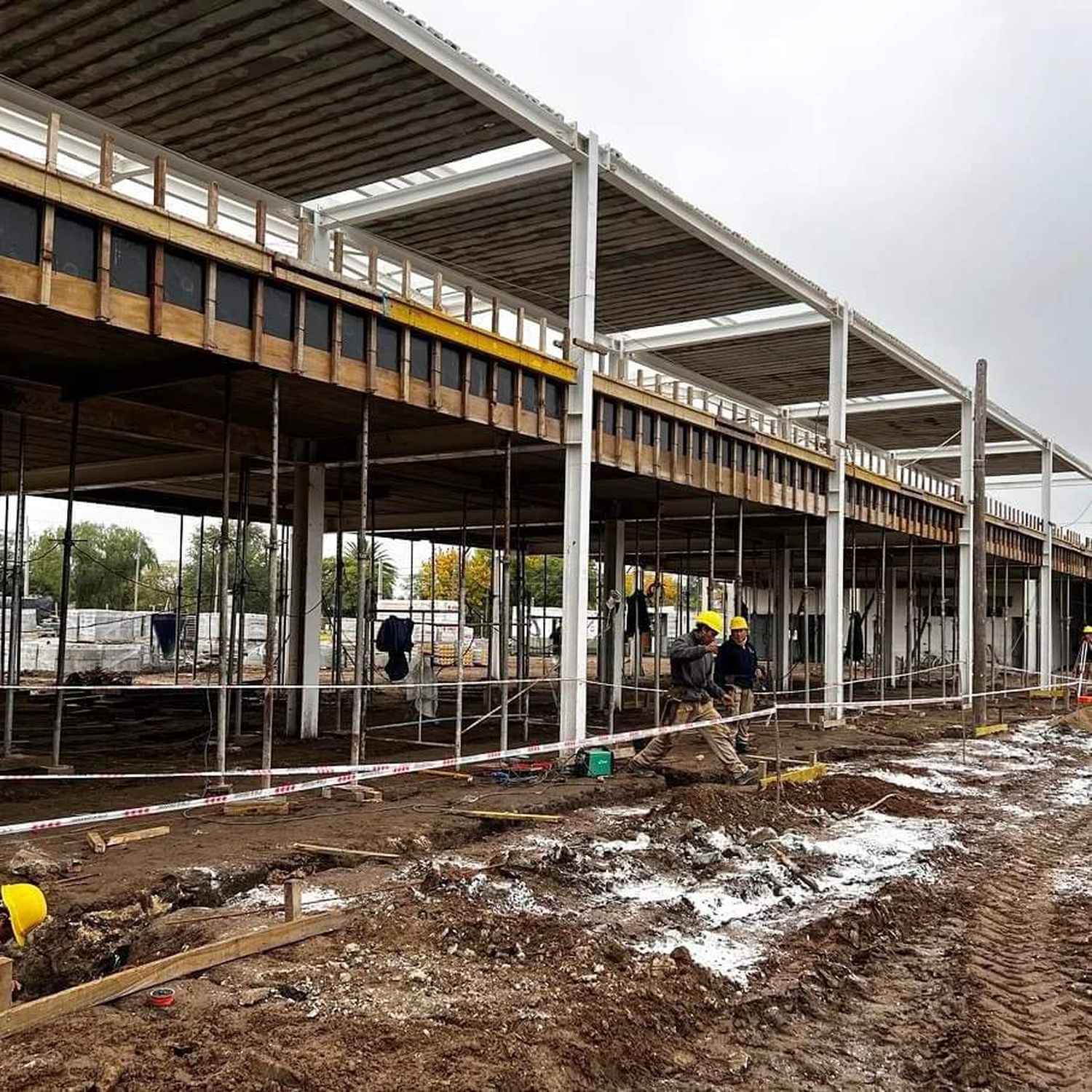 Rufino: Enrico y Di Gregorio valoraron el avance de obra en la nueva Escuela Agrotécnica