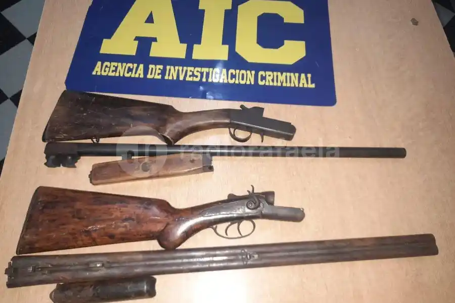 Gran trabajo coordinado: la AIC halló dos escopetas en una requisa domiciliaria