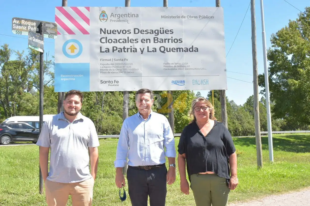 El presidente de “Aguas Santafesinas” recorrió obras en Firmat