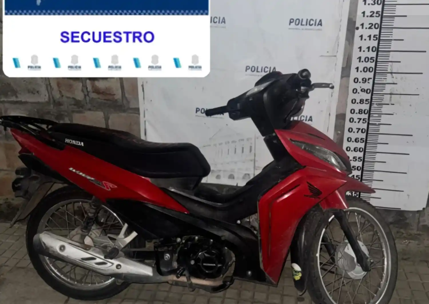 La motocicleta fue secuestrada y trasladada a depósito judicial.