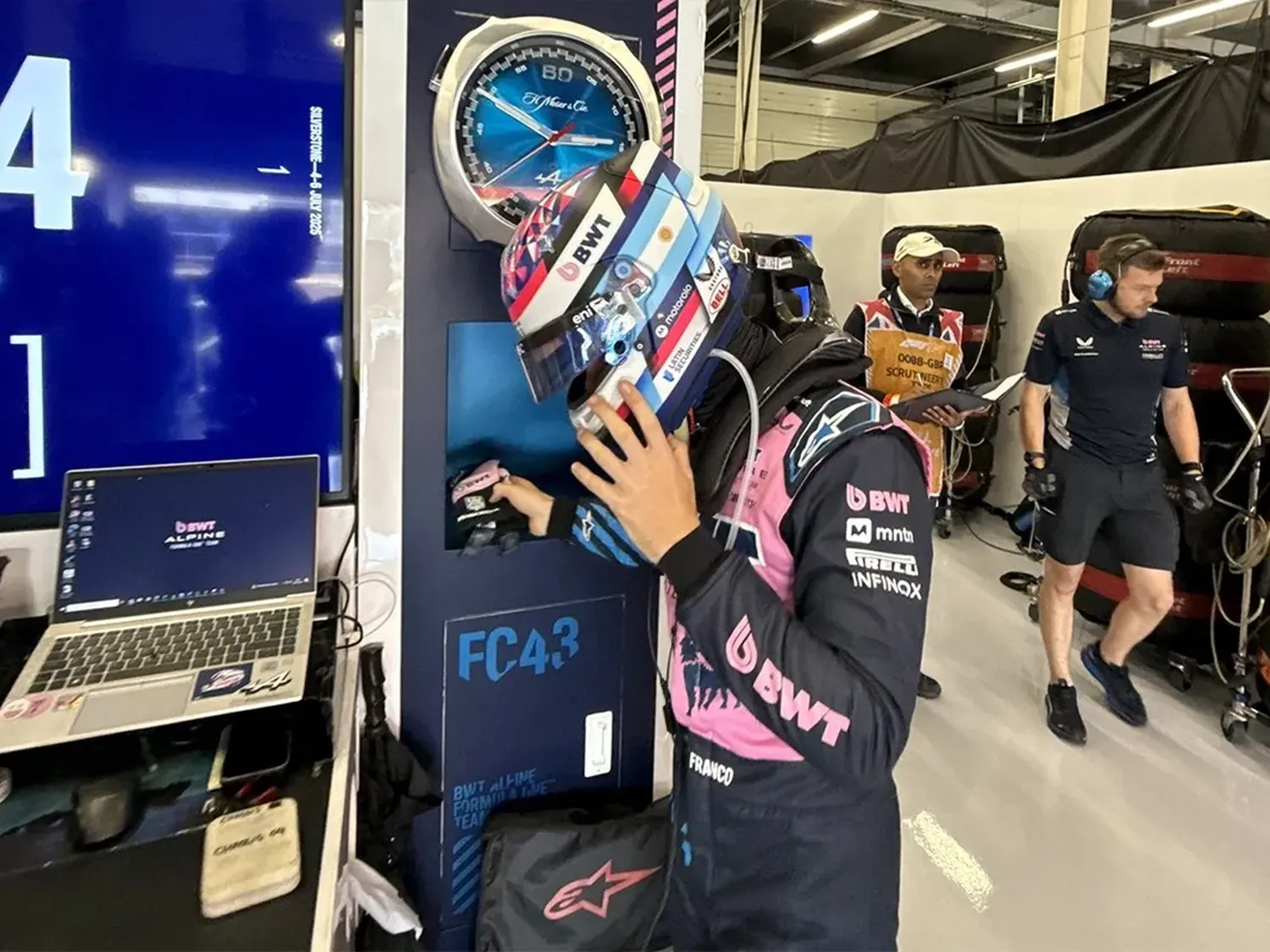 Colapinto tuvo que abandonar el GP de Gran Bretaña por problemas en su Alpine