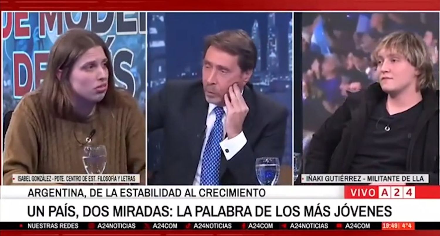 Feinmann estalló en vivo contra una estudiante en pleno debate entre jóvenes militantes: "Sos una maleducada"