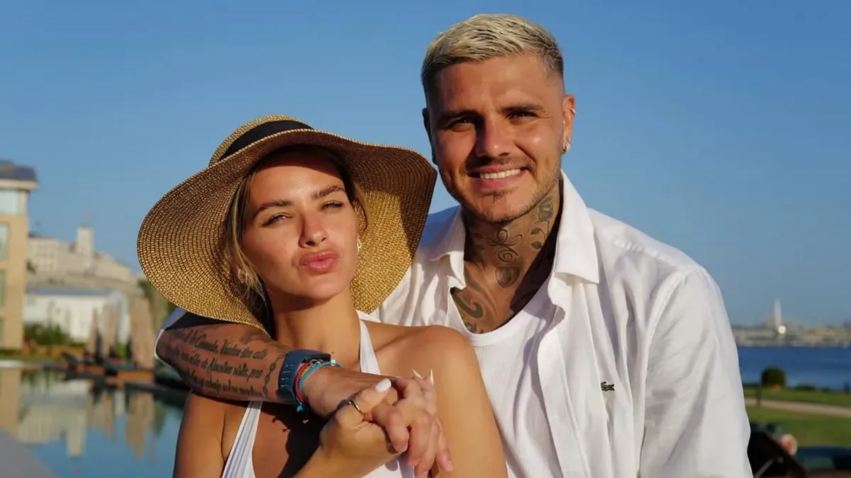 La China Suárez deslumbra de blanco con Mauro Icardi en Estambul