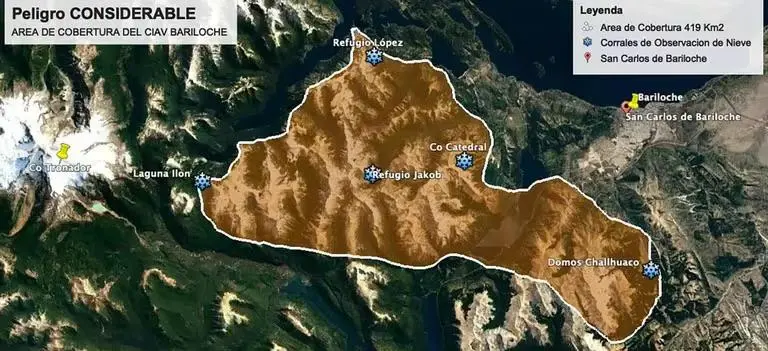 La zona donde se produjo la avalancha fatal.