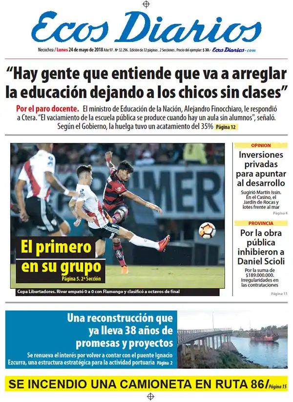 Tapa del 24 de mayo de 2018