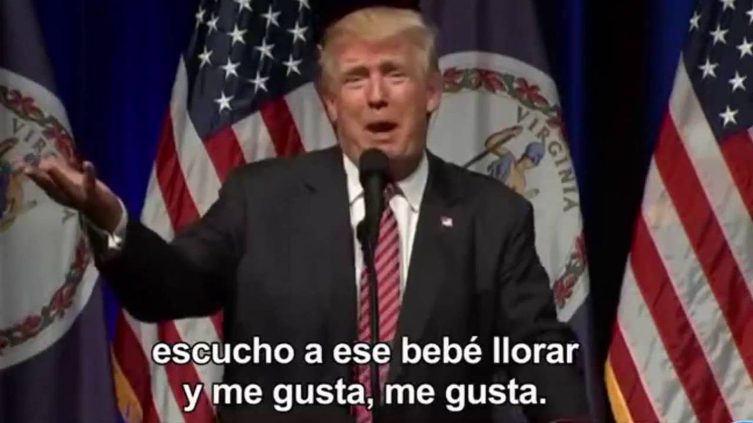 La reacción de Trump ante un bebé que no paraba de llorar