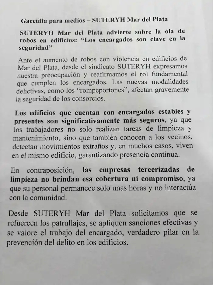 Gacetilla de suteryc