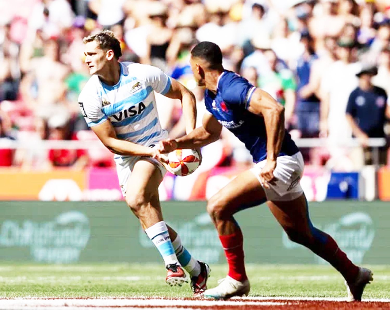 Los Pumas 7 cayeron ante Francia en la final del Seven de Madrid