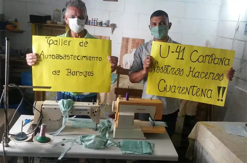 Internos de cárceles bonaerenses fabricarán cerca de 3 mil barbijos diarios
