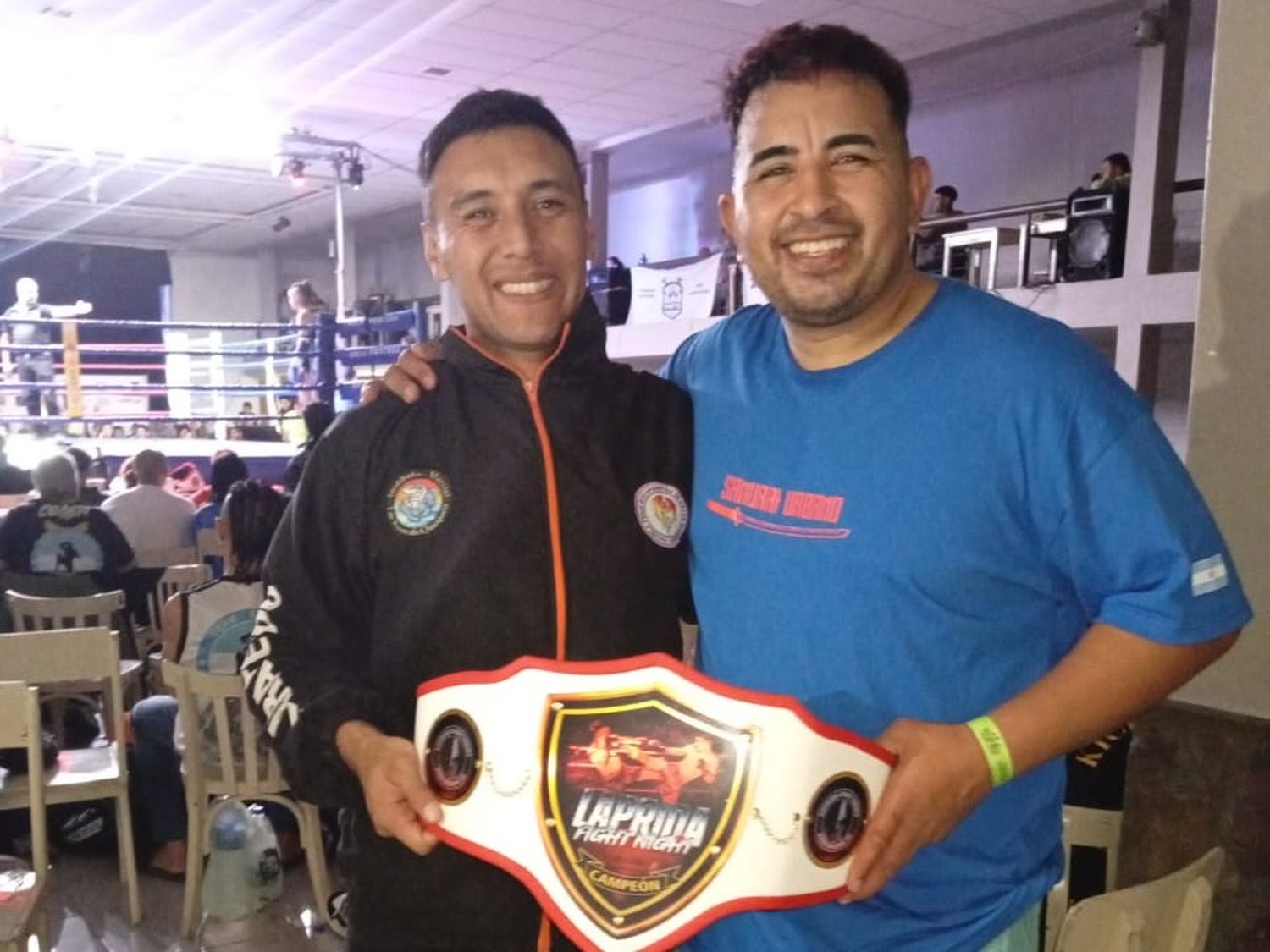 Juan Bernal (a la derecha), junto a su entrenador Agustín Machado