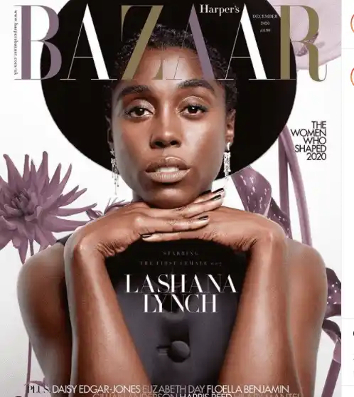 Lashana Lynch despejó dudas, Foto: Instagram de Bazaara