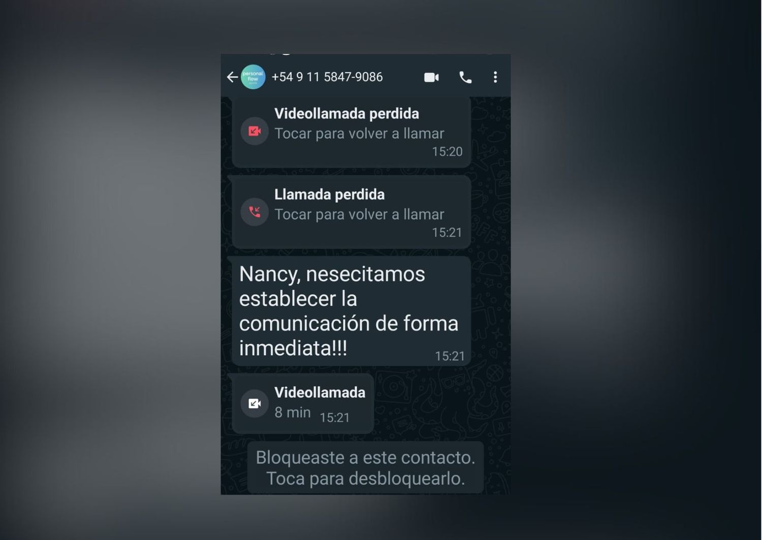 La quisieron estafar haciéndose pasar por Personal Flow