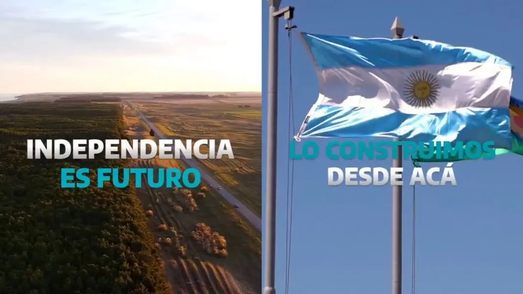 La frase que aparece en el final del video. (X @Kicillofok)