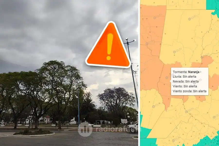 ¡ATENCIÓN! Se activó un Alerta Naranja por tormentas para Rafaela y la región