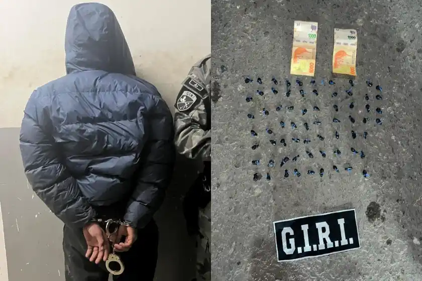 Trató de escapar de la policía y fue detenido con más de 50 dosis de cocaína en zona noroeste.