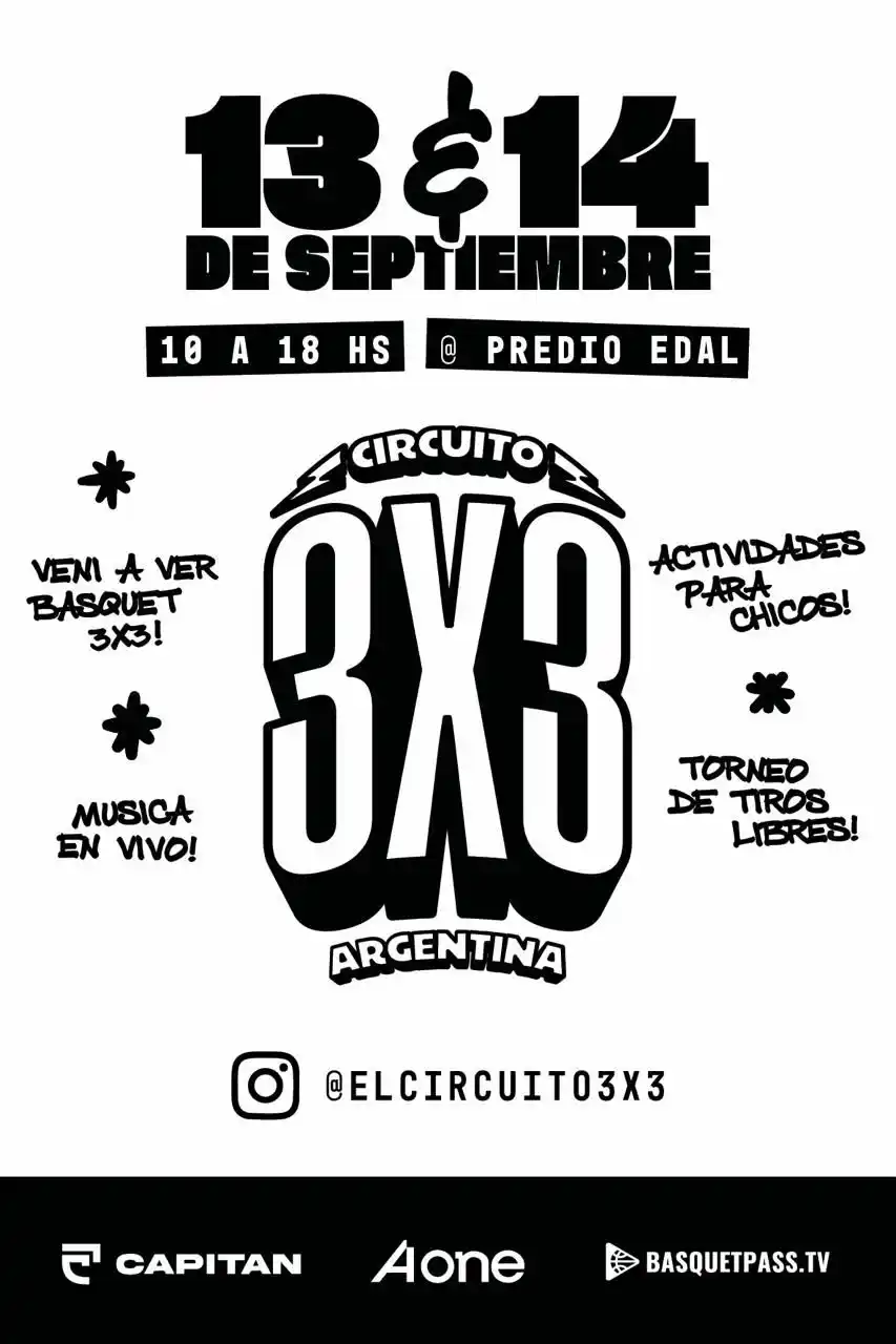 Llega a Tandil el mejor torneo de Básquet 3x3 del país